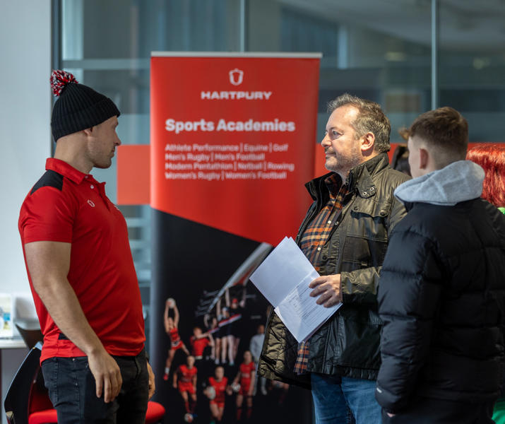 Parents With Student At Hartpury Open Day