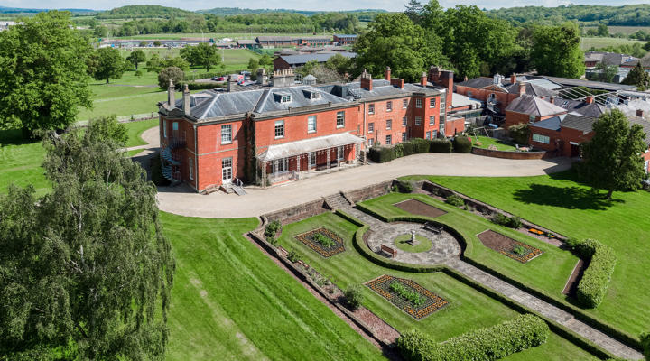 Aerial view image of Hartpury House