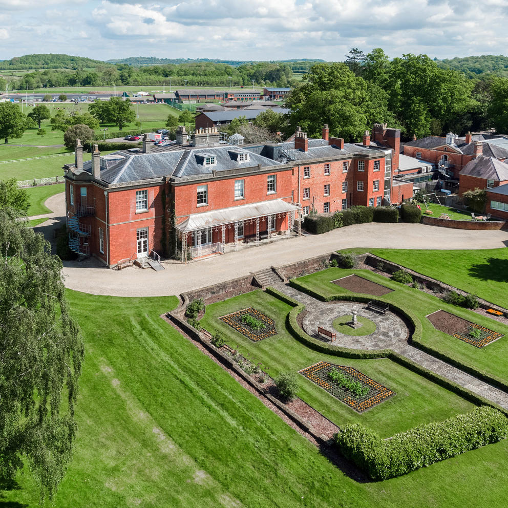 Aerial view image of Hartpury House