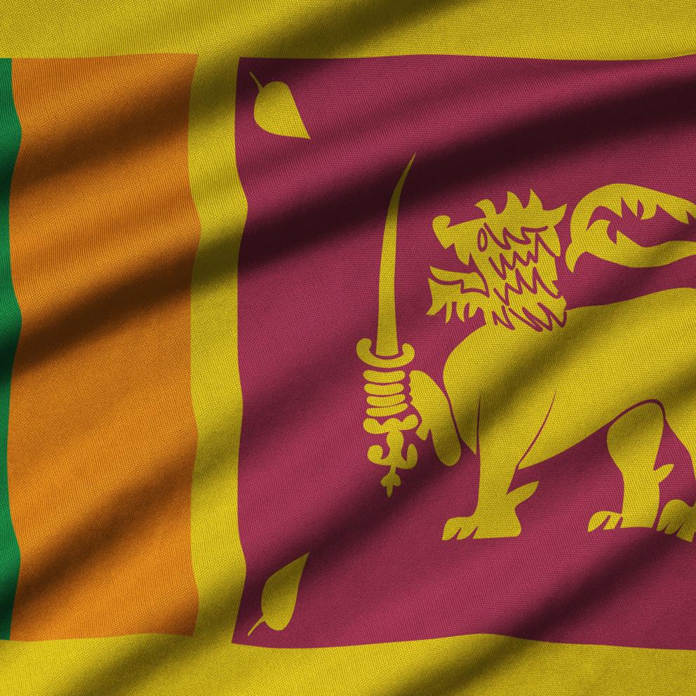 Sri Lanka Flag Is Depicted On A Sports Cloth Fabr 2025 03 13 12 53 47 Utc